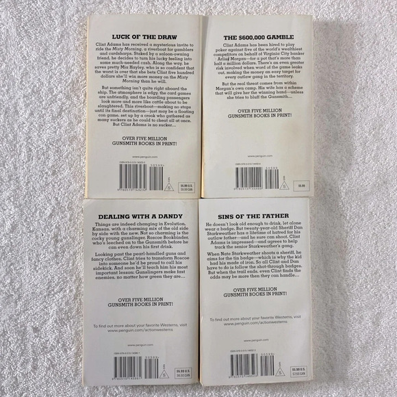 Vintage The Gunsmith  All Action Western Romance Novel x4 - Picture 14 of 14